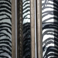 4-Panel Decorative Room Divider with Durable Metal Frame, Folding Privacy Screen, 18" L x 1.5" W x 73" H, Black(m-5)