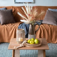 Ceramic Terracotta Pitcher with Vintage Design, Textural Finish, 9" L x 6" W x 14.5" H, Brown(m-4)