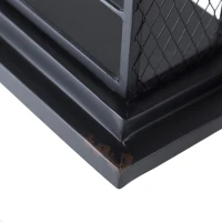 Floating Wine Bar Shelf with Glass Holder and Display Shelves, Iron Construction, Two-Tiered Storage, 26" L x 5" W x 28.5" H, Black(m-12)