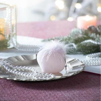 Set of 6 Christmas Ball Ornaments for Holiday Party Decorations, Glass Decorative Hanging Balls, 4" Diameter, Pink(m-6)
