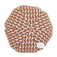 Set of 2 Fabric Pumpkin Ornaments Table Decorations, Fall Harvest and Thanksgiving Decor, 10&quot; L x 10&quot; W x 9.5&quot; H, Orange Multicolor(m-9)