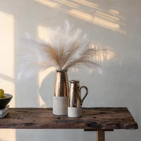 Ceramic Terracotta Pitcher with Vintage Design, Textural Finish, 9" L x 6" W x 14.5" H, Brown(m-8)