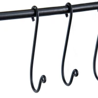 Vintage Farmhouse Charm Wall-Mounted Laundry Rack with Accordion Design, 3 Wooden Bars, 5 Hooks, for Towels and Delicates, Black Brown(m-12)