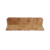 Eco-Friendly Design Burl Wood Floating Wall Shelf, MDF with Poplar Veneer, for Home Decor, 19&quot; L x 5&quot; W x 5&quot; H, Brown(m-8)