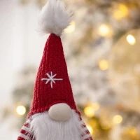 2 Piece Christmas Gnomes Decorations with Whimsical Design, Holiday Table Ornaments, 6" L x 4.5" W x 15" H, Multicolor(m-6)