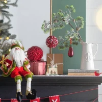 Set of 12 Glass Tear Drop Christmas Ornaments, Decorative Hanging Holiday Party Decor, 2" L x 2" W x 4" H, Red(m-7)