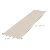 Outsunny 2 Pcs UV Protection Pergola Replacement Canopy, Pergola Shade Cover, Easy to Install, for 10' x 10' Pergola, Khaki(m-3)