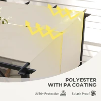 Outsunny 2 Pcs UV Protection Pergola Replacement Canopy, Pergola Shade Cover, Easy to Install, for 10' x 10' Pergola, Khaki(m-5)