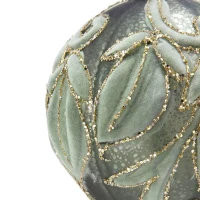 Set of 6 Glass Hanging Baubles for Holiday Party Decorations, Christmas Ball Ornaments, D4", Green(m-5)