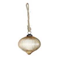 Set of 8 Decorative Hanging Baubles for Holiday Party Decorations, Glass Christmas Ball Ornaments, D4", Amber(m-3)