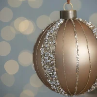 Set of 12 Glass Decorative Hanging Balls for Holiday Party Decorations, Christmas Ball Ornaments, D3", Gold(m-4)