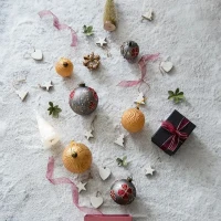 Set of 12 Decorative Hanging Tree Ornaments for Holiday Party Decorations, Glass Christmas Ball Ornaments, D3", Multicolor(m-7)