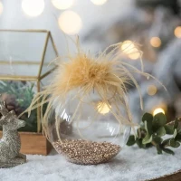 Set of 4 Glass Decorative Christmas Tree Hanging Ball Ornaments, Decorations for Holiday Party, D5", Multicolor(m-4)