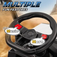 Qaba 24V 2 Seater Electric Car for Kids w/ Remote Control, 4 Wheels Spring Suspension, Soft Start, Storage, Sunshade, White(m-9)