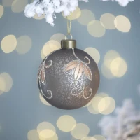 Set of 12 Glass Decorative Hanging Balls for Holiday Party Decorations, Christmas Ball Ornaments, D3", Silver(m-1)