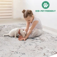 Naar 8x10 Stain-Resistant Area Rug with Non-Shedding Design and Cotton Backing, Kid and Pet-Friendly Carpet, 120" L x 93" W x 0.35" H, Multicolor(m-3)