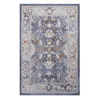 Naar 8x10 Stain-Resistant Area Rug with Non-Shedding Design and Cotton Backing, Kid and Pet-Friendly Carpet, 120" L x 93" W x 0.3" H, Blue