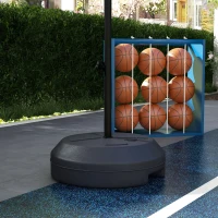 Soozier 3-5ft Basketball Hoop and Stand with Magenic Dartboard and Darts, 15" Backboard, Weighted Base for Teens Youth(m-10)