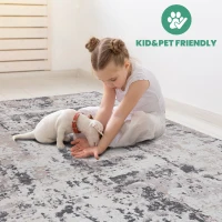 Naar 2x3 Stain-Resistant Area Rug with Cotton Backing, Medium Pile Height, Kid and Pet-Friendly Carpet, 36" L x 24" W x 0.3" H, Cream+Brown(m-3)