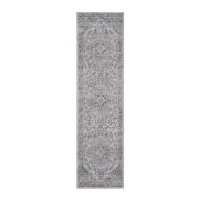 Naar 2x8 Stain-Resistant Area Rug with Cotton Backing, Medium Pile Height, Kid and Pet-Friendly Carpet, 96" L x 26" W x 0.35" H, Ivory(m-2)