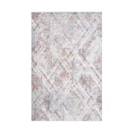 Naar 2x3 Geometric Stain-Resistant Area Rug with Non-Shedding Design and Cotton Backing, Kid and Pet-Friendly Carpet, 36" L x 24" W x 0.3" H, Beige(m-2)