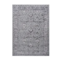 Naar 6x9 Stain-Resistant Area Rug with Non-Shedding Design and Cotton Backing, Carpet with Medium Pile Height, 93" L x 79" W x 0.35" H, Gray(m-2)