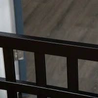 PawHut Freestanding Pet Gate with 2PCS Support Feet, 3 Panels Folding Dog Gates for the House Doorway Stairs, Expands up to 71.3" Wide, 29.9" Tall, Black(m-9)