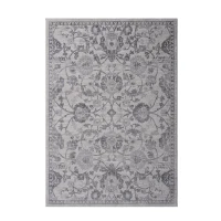Naar 8x10 Oriental Stain-Resistant Area Rug with Cotton Backing, Non-Shedding Design, Kid and Pet-Friendly Carpet, 120" L x 93" W x 0.35" H, Gray(m-2)