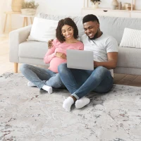 Naar 6x9 Stain-Resistant Rug with Non-Shedding Design and Cotton Backing, Kid and Pet-Friendly Carpet, 93" L x 79" W x 0.35" H, Multicolor(m-7)