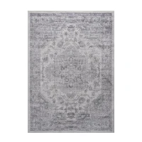 Naar 8x10 Stain-Resistant Area Rug with Non-Shedding Design, Stylish Carpet for Living Room, Bedroom, Home Office, 120" L x 93" W x 0.35" H, Silver(m-2)