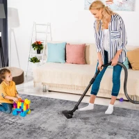 Naar 8x10 Stain-Resistant Area Rug with Non-Shedding Design and Cotton Backing, Kid and Pet-Friendly Carpet, 120" L x 93" W x 0.35" H, Gray(m-6)