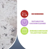 Naar 2x8 Stain-Resistant Area Rug with Cotton Backing, Medium Pile Height, Kid and Pet-Friendly Carpet, 96" L x 26" W x 0.3" H, Cream+Brown(m-4)