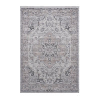 Naar 5x7 Stain-Resistant Area Rug with Cotton Backing, Medium Pile Height, Kid and Pet-Friendly Carpet, 90" L x 63" W x 0.35" H, Ivory