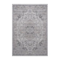 Naar 6x9 Stain-Resistant Area Rug with Cotton Backing, Medium Pile Height, Kid and Pet-Friendly Carpet, 93" L x 79" W x 0.35" H, Ivory(m-2)