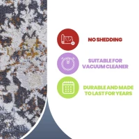 Naar 2x8 Stain-Resistant Rug Blancket with Non-Shedding Design and Cotton Backing, Kid and Pet-Friendly Carpet, 96" L x 26" W x 0.3" H, Multicolor(m-4)