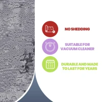 Naar 2x8 Abstract Stain-Resistant Area Rug with Non-Shedding Design, Kid and Pet-Friendly Carpet, 96" L x 26" W x 0.35" H, Ivory+Taupe(m-4)