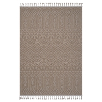 Naar 5x7 Indoor Outdoor Stain-Resistant Area Rug with Cotton Backing, Kid and Pet-Friendly Carpet, 90" L x 63" W x 0.3" H, Natural