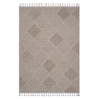 Naar 5x7 Indoor Outdoor Stain-Resistant Area Rug with Medium Pile Height, Kid and Pet-Friendly Carpet, 90" L x 63" W x 0.3" H, Cream