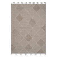 Naar 5x7 Indoor Outdoor Stain-Resistant Area Rug with Medium Pile Height, Kid and Pet-Friendly Carpet, 90" L x 63" W x 0.3" H, Cream(m-2)