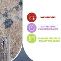 Naar 6x9 Stain-Resistant Rug with Non-Shedding Design and Cotton Backing, Kid and Pet-Friendly Carpet, 93" L x 79" W x 0.35" H, Multicolor(m-5)