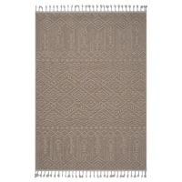 Naar 8x10 Indoor Outdoor Stain-Resistant Area Rug with Medium Pile Height, Kid and Pet-Friendly Carpet, 120" L x 93" W x 0.3" H, Natural(m-2)