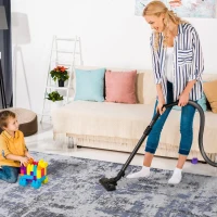 Naar 5x7 Abstract Stain-Resistant Area Rug with Cotton Backing, Medium Pile Height, Kid and Pet-Friendly Carpet, 90" L x 63" W x 0.3" H, Gray(m-5)