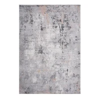 Naar 8x10 Abstract Stain-Resistant Area Rug with Cotton Backing, Medium Pile Height, Kid and Pet-Friendly Carpet, 120" L x 93" W x 0.35" H, Gray(m-2)