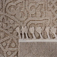 Naar 6x9 Indoor Outdoor Stain-Resistant Area Rug with Medium Pile Height, Kid and Pet-Friendly Carpet, 93" L x 79" W x 0.3" H, Beige(m-6)