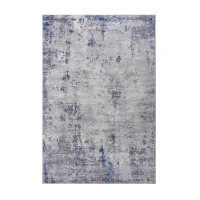 Naar 2x3 Abstract Stain-Resistant Area Rug with Non-Shedding Design, Kid and Pet-Friendly Carpet, 36" L x 24" W x 0.35" H, Silver(m-2)