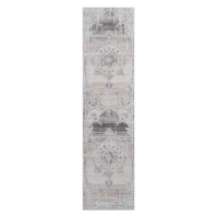Naar 2x8 Traditional Stain-Resistant Area Rug with Cotton Backing, Medium Pile, Kid and Pet-Friendly Carpet, 96" L x 26" W x 0.3" H, Cream(m-2)