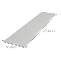 Outsunny 2 Pcs UV Protection Pergola Replacement Canopy, Pergola Shade Cover, Easy to Install, for 10' x 10' Pergola, Light Grey(m-3)