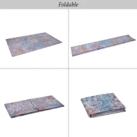 9x12 Washable Kid and Pet Friendly Area Rug, Low-Pile Non-Slip Non-Shedding Rug Blanket, for Living Room, Bedroom, Multicolor(m-6)