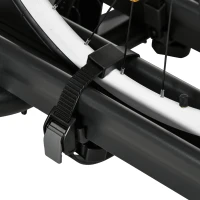 HOMCOM Heavy-Duty Folding Car Bike Rack for 2 Bikes, Bicycle Storage, Road, Fat Tire, & Mountain Rear Bike Accessories for SUV, Sedan, Hatchback, Minivan, Truck, Metal, 175 lb. Weight Capacity(m-9)