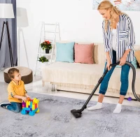 2x10 Non-Slip Machine Washable Area Rug with Low-Pile, Non-Shedding Kid and Pet Friendly Carpet, 30" L x 120" W x 0.15" H, Gray(m-7)